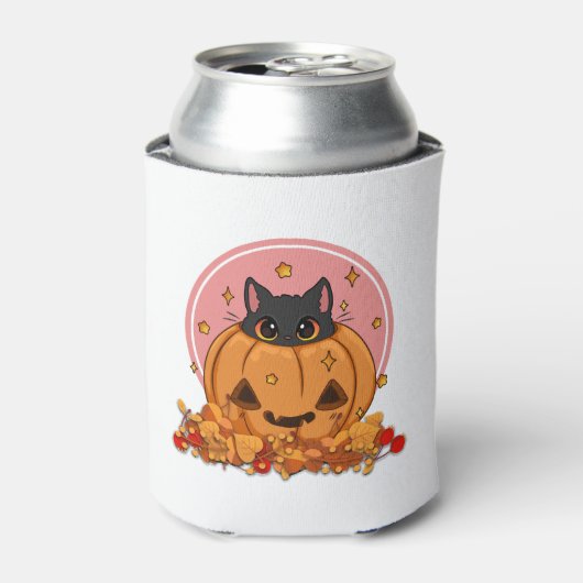 ハロウィーン子猫 缶クーラー (缶正面)