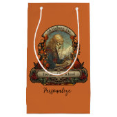 ハロウィーン学生スケルトンおもしろい引用文のパーソナライズ スモールペーパーバッグ (正面)