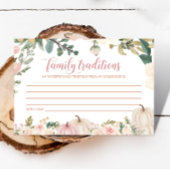 ハロウィーン家族の伝統ベビーシャワーカード エンクロージャーカード