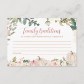 ハロウィーン家族の伝統ベビーシャワーカード エンクロージャーカード (正面)