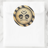 ハロウィーン封筒用シールとFavyスタンプ ラウンドシール (バッグ)