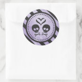 ハロウィーン封筒用シール、お気に入りステッカー – 紫 ラウンドシール (バッグ)