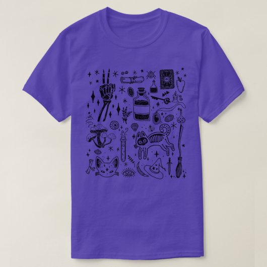 ハロウィーン小さなもの魔女ハロウィーンWi Tシャツ (デザイン正面)