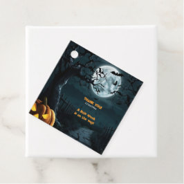 ハロウィーン小さなスプークのカボチャの赤ちゃんシャワー フェイバータグ