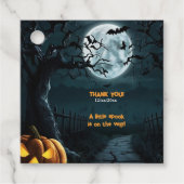 ハロウィーン小さなスプークのカボチャの赤ちゃんシャワー フェイバータグ (正面)