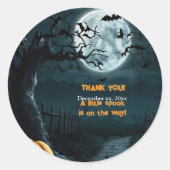 ハロウィーン小さなスプークのカボチャの赤ちゃんシャワー ラウンドシール (正面)