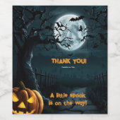 ハロウィーン小さなスプークのカボチャの赤ちゃんシャワー ワインラベル (シングルラベル)