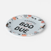 ハロウィーン小さなブーはほとんどデュースシャワー男の赤ちゃん ペーパープレート (アングル)