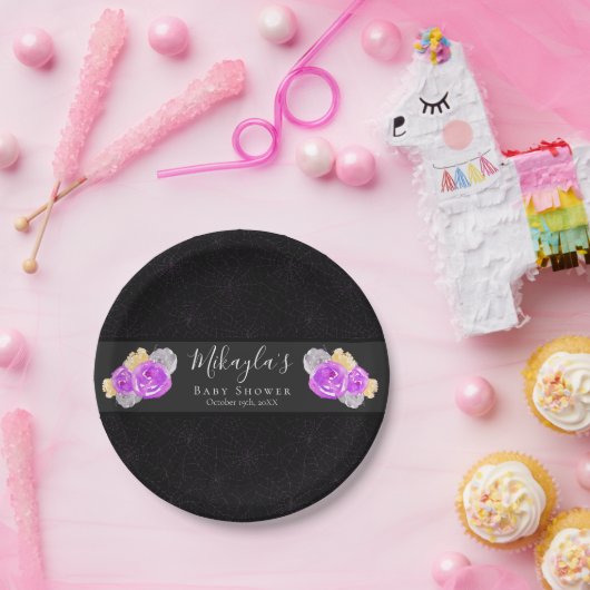 ハロウィーン小さなブーフローラベビースシャワー ペーパープレート (パーティー)