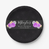 ハロウィーン小さなブーフローラベビースシャワー ペーパープレート (正面)