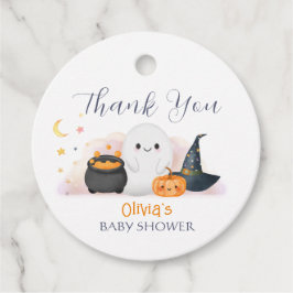 ハロウィーン小さなブーブベイビーシャワーありがとう フェイバータグ