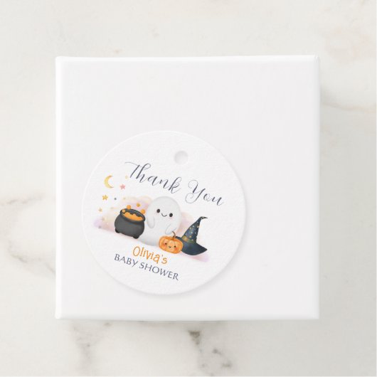 ハロウィーン小さなブーブベイビーシャワーありがとう フェイバータグ (インサイチュ)