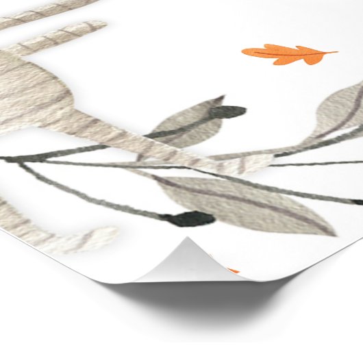 ハロウィーン小さなブーブベイビーシャワー歓迎ポスター ポスター (コーナー)