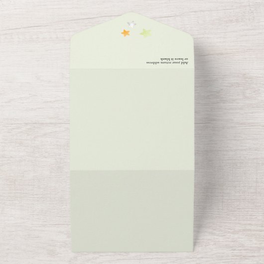 ハロウィーン小さなブーブベビーシャワー オールインワン招待状 (外側)