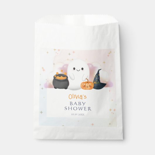 ハロウィーン小さなブーブベビーシャワー フェイバーバッグ (正面)