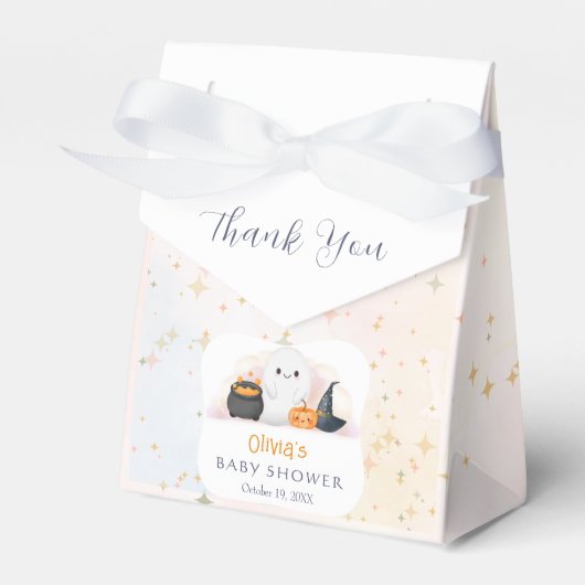 ハロウィーン小さなブーブベビーシャワー フェイバーボックス (正面サイド)