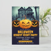 ハロウィーン小さなブー幽霊かわいい赤ちゃんシャワー 招待状 (スタンド正面)