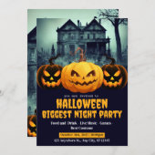 ハロウィーン小さなブー幽霊かわいい赤ちゃんシャワー 招待状 (正面/裏面)