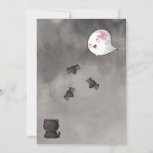 ハロウィーン小さなブー幽霊女の子ベビーシャワーInvi 招待状 (裏面)