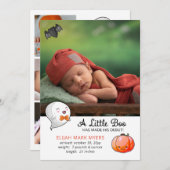 ハロウィーン小さなブー幽霊-男の赤ちゃん誕生 (正面/裏面)