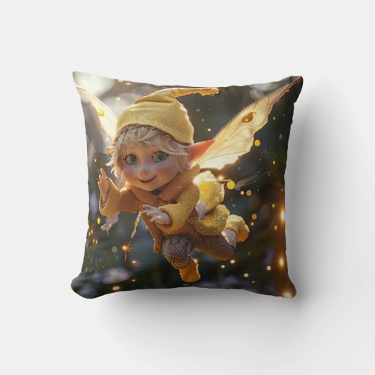 ハロウィーン小妖精や小人 クッション (正面)