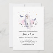 ハロウィーン少しブーはほとんど赤ちゃんシャワーが必要 招待状 (正面)