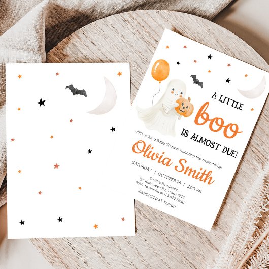 ハロウィーン少しブーはほとんど赤ちゃんシャワーが必要 招待状