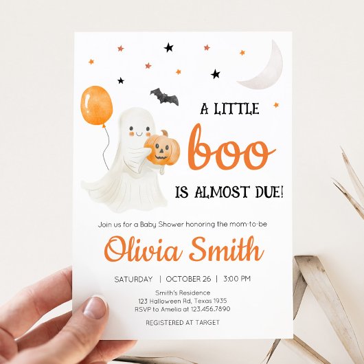 ハロウィーン少しブーはほとんど赤ちゃんシャワーが必要 招待状