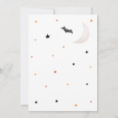 ハロウィーン少しブーはほとんど赤ちゃんシャワーが必要 招待状 (裏面)