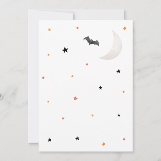 ハロウィーン少しブーはほとんど赤ちゃんシャワーが必要 招待状 (裏面)