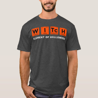 ハロウィーン少年の周期的な魔女要素 Tシャツ