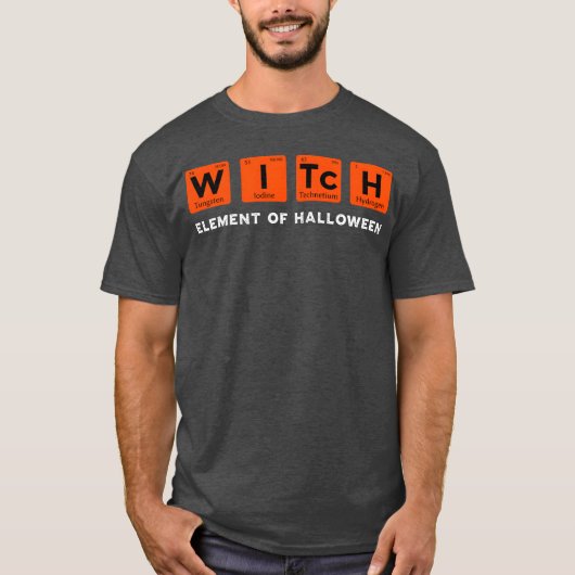 ハロウィーン少年の周期的な魔女要素 Tシャツ (正面)