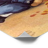 ハロウィーン少年カービングカボチャ ポスター (角)