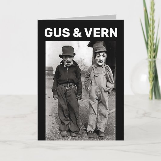 ハロウィーン履歴コスチュームおもしろいグリーティングカード カード (正面)