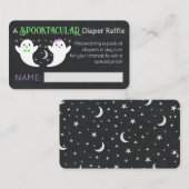 ハロウィーン幽霊おむつラッフル エンクロージャーカード (正面/裏面)