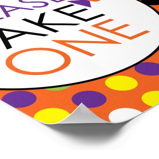 ハロウィーン幽霊お菓子を一つ取って下さい ポスター (角)