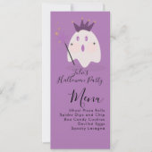 ハロウィーン幽霊かわいいグール衣装パーティーメニュー シーズンカード (正面)