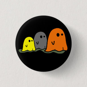 ハロウィーン幽霊かわいいボタン 缶バッジ