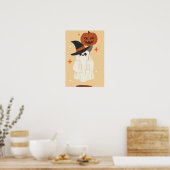 ハロウィーン幽霊かわいいポスター ポスター (キッチン)