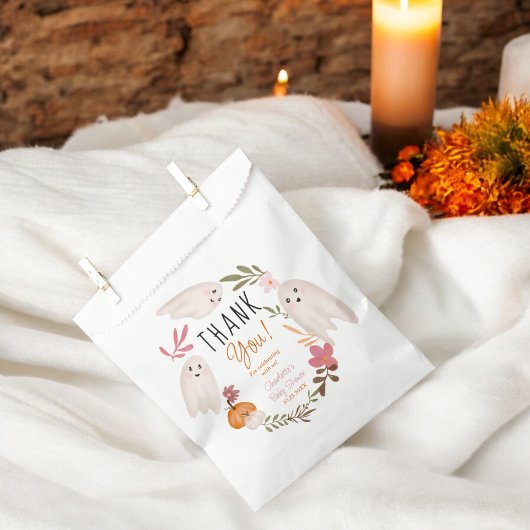 ハロウィーン幽霊かわいい赤ちゃん感謝していシャワーあなた フェイバーバッグ