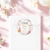 ハロウィーン幽霊かわいい赤ちゃん感謝していシャワーあなた ラウンドシール