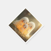 ハロウィーン幽霊かわいこちゃん スタンダードカクテルナプキン (角)