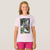 ハロウィーン幽霊が練習しているおもしろい Tシャツ (正面フル)