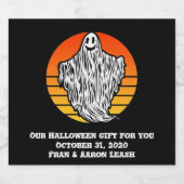 ハロウィーン幽霊が美しいレトロヴィンテージ ビールラベル (シングルラベル)