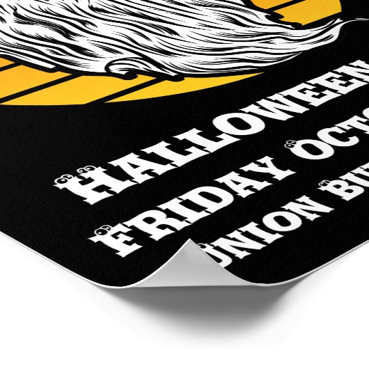 ハロウィーン幽霊が美しいレトロヴィンテージ ポスター (角)