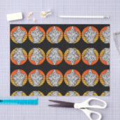 ハロウィーン幽霊が美しいレトロヴィンテージ 薄葉紙 (クラフト)