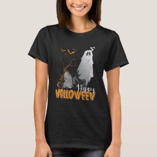 ハロウィーン幽霊こうもりかわいいキッズボーイガールハッピーハロ Tシャツ