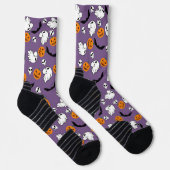ハロウィーン幽霊こうもりスカルパンプキン ソックス (右)