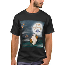 ハロウィーン幽霊こうもりスパイダーズTシャツ