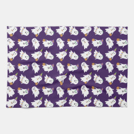 ハロウィーン幽霊たちのトリックまたは治療 キッチンタオル